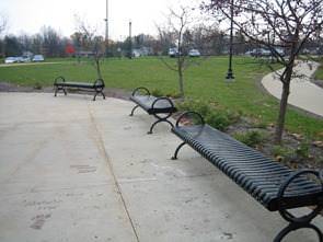 image of bench on concrete