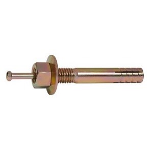 Set pin, with several sharp and square strikes on head of pin until pin is flush with top of anchor.